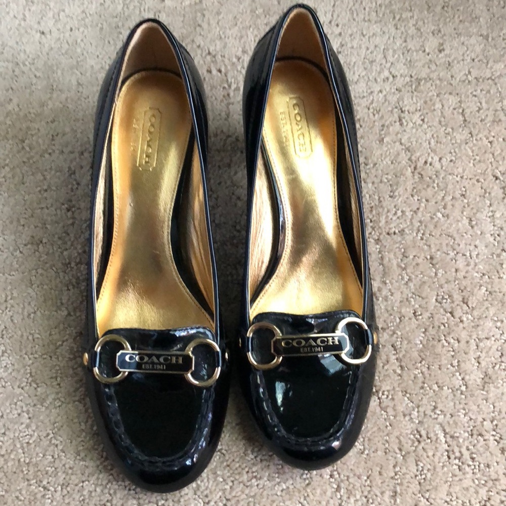 Beautiful Patent Leather Coach Pumps